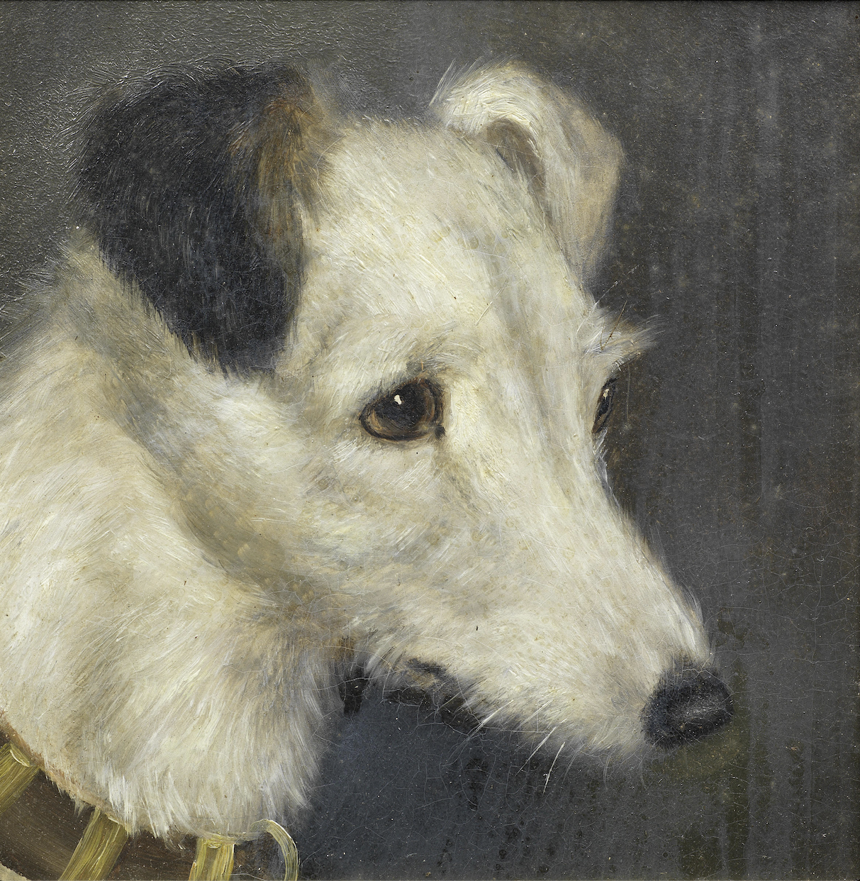 Dog oil painting