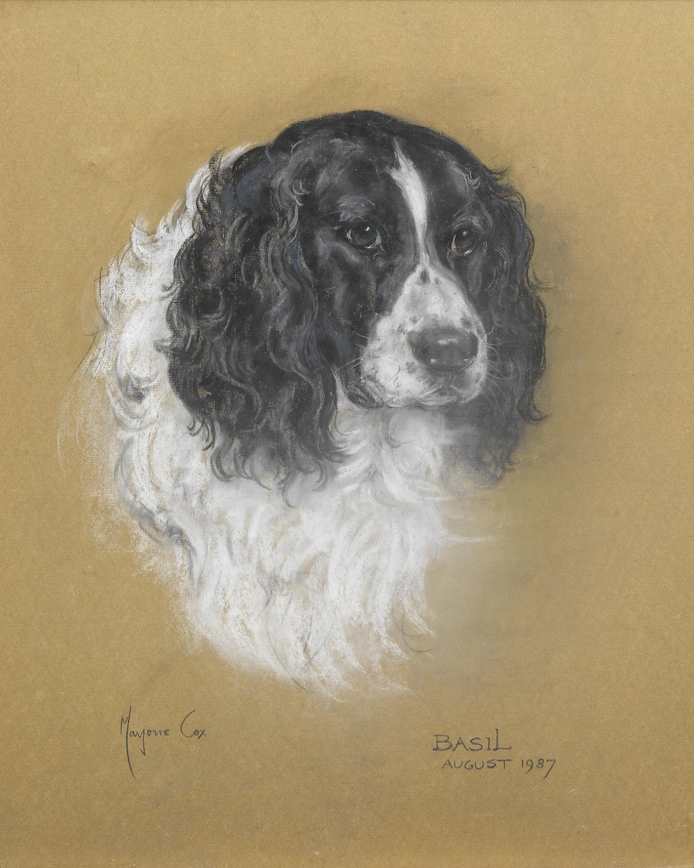 Dog oil painting